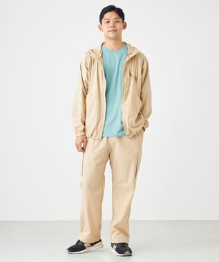 SHARE PARK MENS 【撥水・UVカット・ストレッチ・軽量 】パッカブルマウンテンパーカー（Lサイズ） ベージュ系