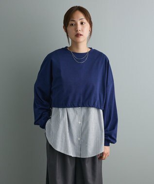 CRAFT STANDARD BOUTIQUE ポンチ＋布帛セットチュニック B