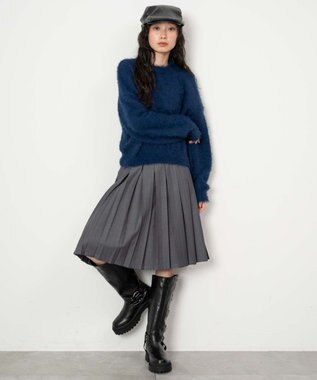 WEGO シャギーニットプルオーバー ネイビー