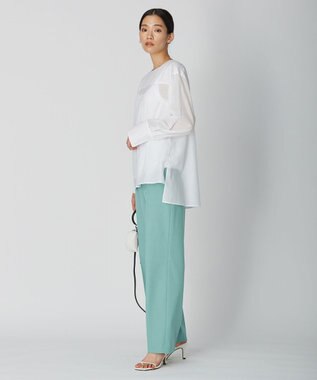 ICB 【洗える】テンセルコットンローン スクエアネックブラウス オフホワイト系