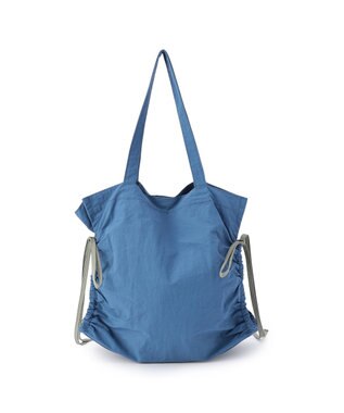 Chacott ギャザーリボントートバッグ アイアンブルー