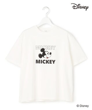 23区 【SLOW/一部店舗限定】Mickeyデザイン Tシャツ オフホワイト