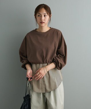 CRAFT STANDARD BOUTIQUE ポンチ＋布帛セットチュニック C