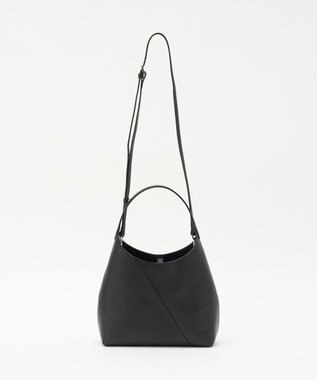 russet スムースレザー2WAYミニトートバッグ(CE-1676) Black