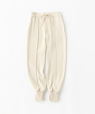 uncrave 【uncrave WHITE】ドレーピーツイル リブパンツ エクリュ