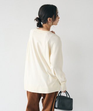 CRAFT STANDARD BOUTIQUE 洗える/とてもちラグランニットプルオーバー Ivory