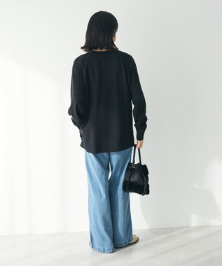 CRAFT STANDARD BOUTIQUE 洗える/とてもちラグランニットプルオーバー Black