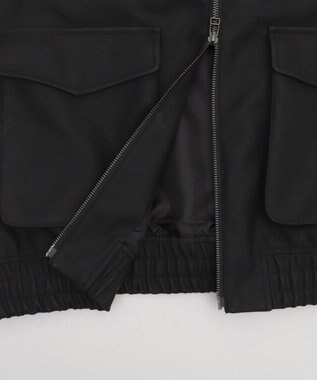 WEGO 【25年秋冬新作/ユニセックス着用ITEM/SMLサイズ展開】PUダブルZIPフライトブルゾン ブラック