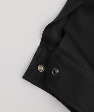 WEGO 【25年秋冬新作/ユニセックス着用ITEM/SMLサイズ展開】PUダブルZIPフライトブルゾン ブラック