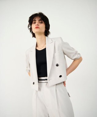 GRACE CONTINENTAL ショートテーラージャケット ベージュ