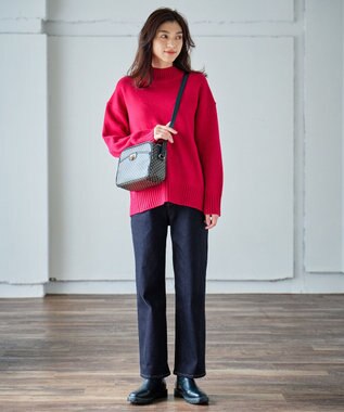 ANY 【6色展開】ラムウールハイネックニット ピンク