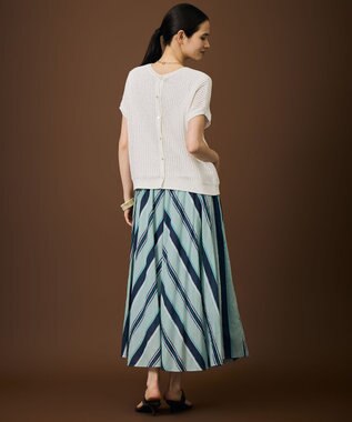 自由区 S 【WEB限定・2点SET・着回し3WAY以上】セットアップニット・スカート オフ×ベージュ