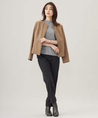 J.PRESS LADIES L 【洗える】PRINCE ハイネック ニット トップグレー系