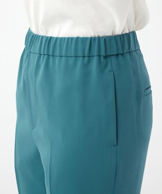 UNFILO 【ストレッチ/洗える】出会えるパンツ テーパード ライトグリーン系