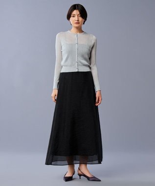 uncrave 【手洗い可】ラメ シアー ニット カーディガン（uncrave STANDARD） シルバー