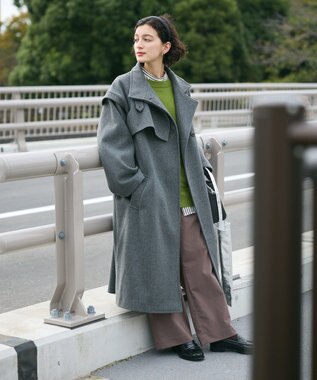 CRAFT STANDARD BOUTIQUE 洗える/とてもちラグランニットプルオーバー Green
