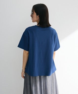 Green Parks 多段フェミニンロゴボックスＴシャツ Navy