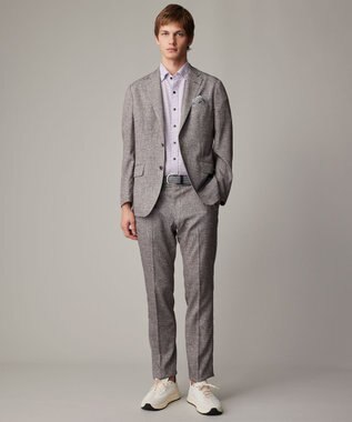 JOSEPH ABBOUD 清涼感【弱撥水/イージーケア/軽量/ストレッチ】クールピケ ジャケット グレー系