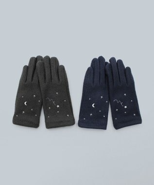 ORuKuBET 夜空刺繍ジャージグローブ(KIDS)【タッチパネル対応】 ダークグレー