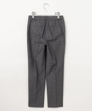 23区 【セットアップ対応/洗える】コットンリネン オックスストレッチ テーパード パンツ ブラックシャンブレー