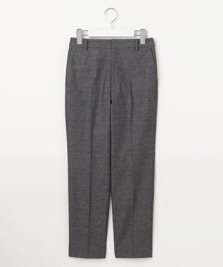 23区 S 【セットアップ対応/洗える】コットンリネン オックスストレッチ テーパード パンツ ブラックシャンブレー