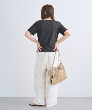 Green Parks ５分袖ドレーププルオーバー Black