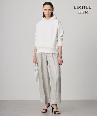 ICB L 【WEB限定・洗える】ソフトダンボール フーディ プルオーバー オフホワイト系