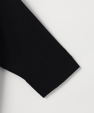 組曲 【先行予約】シアーニット5分袖 カーディガン ブラック系