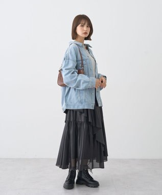 earth music&ecology ビッグデニムジャケット Light Indigo