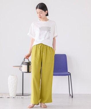 AMERICAN HOLIC 【接触冷感】ベイカーリラックスパンツ Pistachio