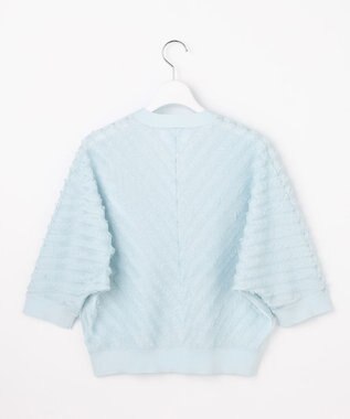 自由区 【カトリエムブーケ】Jacquard coupe ライトカーディガン サックス