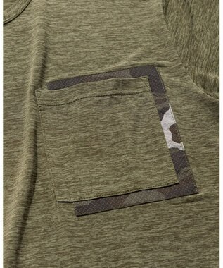 JOSEPH ABBOUD MOUNTAIN 【接触冷感・男女兼用】 クールスキンガードTシャツ カーキ系