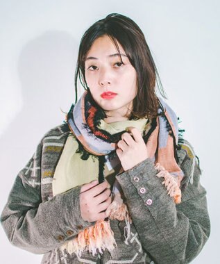 POLS コットン POINT モヒカンストール