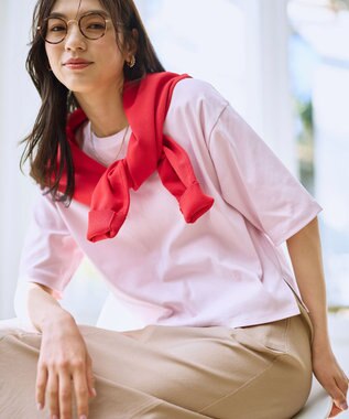  【Sサイズあり】オーガニックコットンスムース5分袖Tシャツ