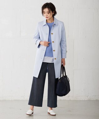 J.PRESS LADIES 【洗える】 ハウストンオーガニック ニット スカイブルー系