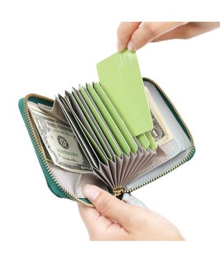 UNBILLION ペルケ perche / ドット型押し・ジャバラカードウォレット