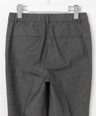 23区 S 【セットアップ対応/洗える】コットンリネン オックスストレッチ テーパード パンツ ブラックシャンブレー