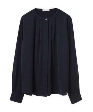 earth music&ecology フロントタックブラウス Navy