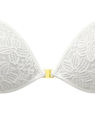 BRADELIS New York 【NuBra / ボリュームアップ】パテッドヌーブラ ロゼ シャルム 蒸れにくい バックレス コレクション デザインヌーブラ 正規品 ホワイト