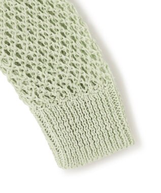 BEIGE， 【S-size】CACTUS / メッシュカーディガン Sage x White
