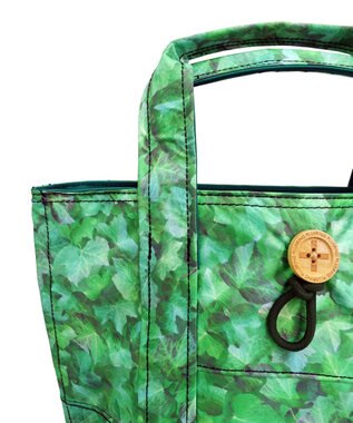 +RING 傘生地を使用した撥水ミニトートバッグ S LEAF SR413 緑