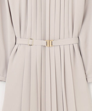 自由区 【ご好評につき追加生産・洗える】ライトサテン ワンピース ライトグレー系