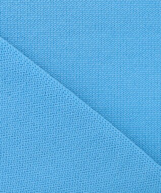 23区GOLF 【WOMEN】【ウォッシャブル】ロゴインターシャ ポリエステルニット スカイブルー系