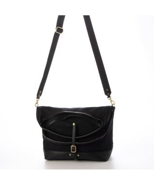 UNBILLION ペルケ perche / 姫路レザー×パラフィンキャンバス2wayトートS ブラック