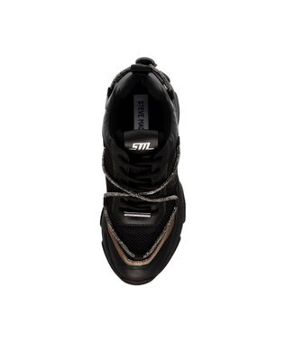 STEVE MADDEN MOTOCROSS ラインストーンダッドスニーカー ブラック