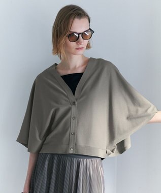 ICB フライスリーブ Vネックカーディガン