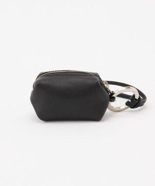 russet カラビナ付き レザーミニポーチ型チャーム(Z-220) Black