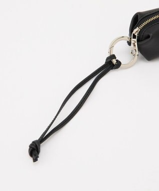 russet カラビナ付き レザーミニポーチ型チャーム(Z-220) Black