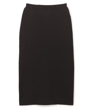 UNFILO ミラノリブニットスカート ブラック