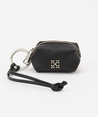 russet カラビナ付き レザーミニポーチ型チャーム(Z-220) Black